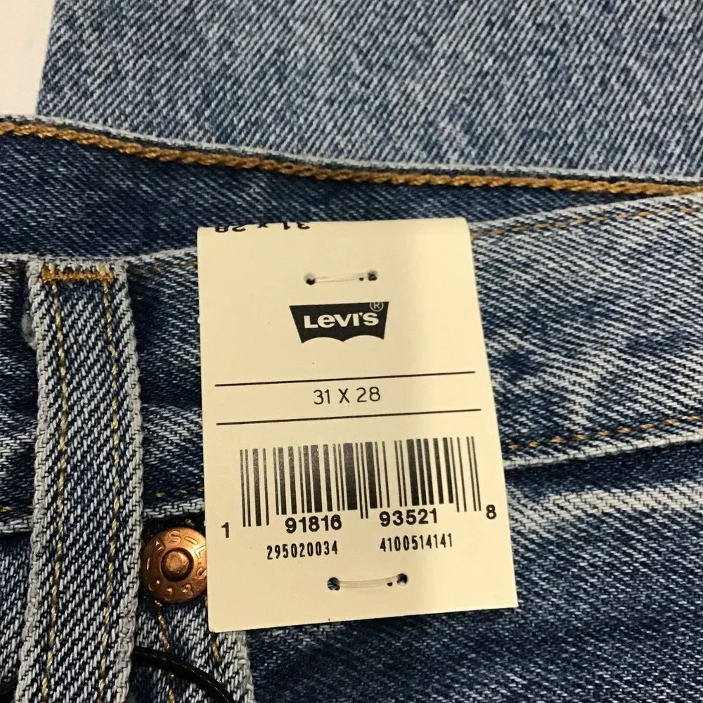 Levis 501 Women's 31 x 28‎ Blue High Rise Distressed  Skinny Jeans Size